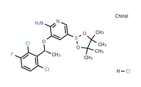 2304631-25-0 | (R)-3-(1-(2,6-DICHLORO-3-FLUOROPHENYL)ETHOXY)-5-(4,4,5,5-TETRAMETHYL-1,3,2-DIOXABOROLAN-2-YL)PYRIDIN-2-AMINE HCL