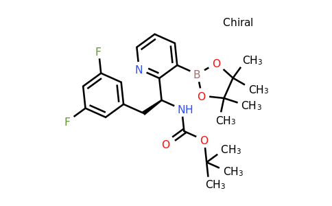2304631-45-4 | tert-Butyl (s)-(2-(3,5-difluorophenyl)-1-(3-(4,4,5,5-tetramethyl-1,3,2-dioxaborolan-2-yl)pyridin-2-yl)ethyl)carbamate