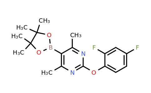 2304634-09-9 | 2-(2,4-Difluorophenoxy)-4,6-dimethyl-5-(4,4,5,5-tetramethyl-1,3,2-dioxaborolan-2-yl)pyrimidine
