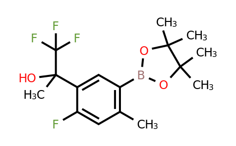 2308544-16-1 | 1,1,1-Trifluoro-2-(2-fluoro-4-methyl-5-(4,4,5,5-tetramethyl-1,3,2-dioxaborolan-2-yl)phenyl)propan-2-ol