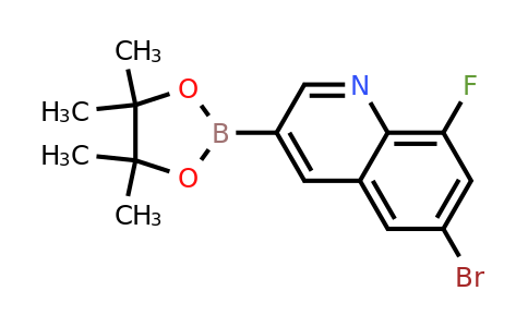 2377608-99-4 | 6-Bromo-8-fluoro-3-(4,4,5,5-tetramethyl-1,3,2-dioxaborolan-2-yl)quinoline