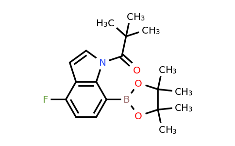 2390149-17-2 | 1-(4-Fluoro-7-(4,4,5,5-tetramethyl-1,3,2-dioxaborolan-2-yl)-1H-indol-1-yl)-2,2-dimethylpropan-1-one