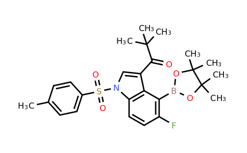 2390149-38-7 | 1-(5-Fluoro-4-(4,4,5,5-tetramethyl-1,3,2-dioxaborolan-2-yl)-1-tosyl-1H-indol-3-yl)-2,2-dimethylpropan-1-one