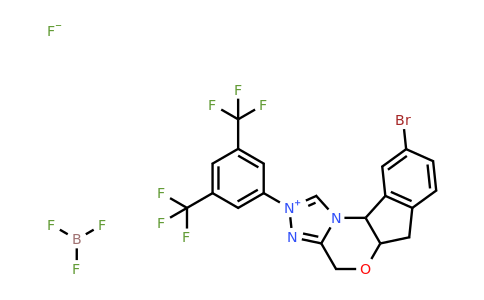 2408127-63-7 | 2-(3,5-Bis(trifluoromethyl)phenyl)-9-bromo-4,5a,6,10b-tetrahydroindeno[2,1-b][1,2,4]triazolo[4,3-d][1,4]oxazin-2-ium tetrafluoroborate