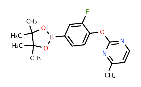 2549188-28-3 | 2-(2-Fluoro-4-(4,4,5,5-tetramethyl-1,3,2-dioxaborolan-2-yl)phenoxy)-4-methylpyrimidine