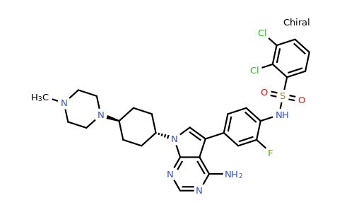 262442-90-0 | N-(4-(4-Amino-7-((1r,4r)-4-(4-methylpiperazin-1-yl)cyclohexyl)-7H-pyrrolo[2,3-d]pyrimidin-5-yl)-2-fluorophenyl)-2,3-dichlorobenzenesulfonamide