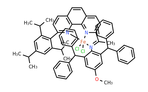 2751680-97-2 | Iron, [2,6-bis(diphenylmethyl)-4-methoxy-N-[1-[9-[2,4,6-tris(1-methylethyl)phenyl]-1,10-phenanthrolin-2-yl-κN1,κN10]ethylidene]benzenamine-κN]dichloro-, (SP-5-13)-