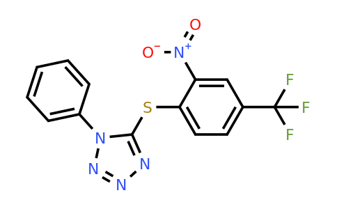 300860-97-3 | 5-((2-Nitro-4-(trifluoromethyl)phenyl)thio)-1-phenyl-1H-tetrazole