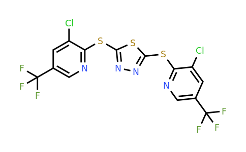303994-41-4 | 3-Chloro-2-[(5-{[3-chloro-5-(trifluoromethyl)pyridin-2-yl]sulfanyl}-1,3,4-thiadiazol-2-yl)sulfanyl]-5-(trifluoromethyl)pyridine