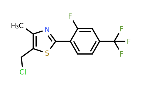 317319-37-2 | 5-(Chloromethyl)-2-(2-fluoro-4-(trifluoromethyl)phenyl)-4-methylthiazole