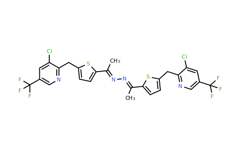 321432-69-3 | 3-Chloro-2-({5-[(1E)-1-[(E)-2-[1-(5-{[3-chloro-5-(trifluoromethyl)pyridin-2-yl]methyl}thiophen-2-yl)ethylidene]hydrazin-1-ylidene]ethyl]thiophen-2-yl}methyl)-5-(trifluoromethyl)pyridine