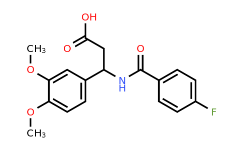 332052-74-1 | 3-(3,4-Dimethoxyphenyl)-3-(4-fluorobenzamido)propanoic acid