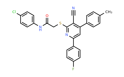 332177-63-6 | N-(4-Chlorophenyl)-2-((3-cyano-6-(4-fluorophenyl)-4-(p-tolyl)pyridin-2-yl)thio)acetamide