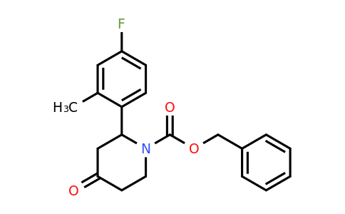 414910-00-2 | Benzyl 2-(4-fluoro-2-methylphenyl)-4-oxopiperidine-1-carboxylate