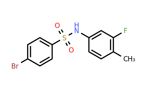 439934-35-7 | 4-Bromo-n-(3-fluoro-4-methylphenyl)benzenesulfonamide