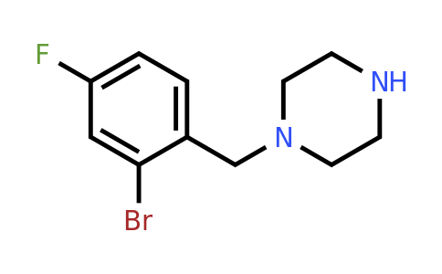 460094-97-7 | 2-Bromo-4-fluoro-1-(piperazinomethyl)benzene