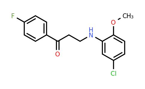477328-92-0 | 3-((5-Chloro-2-methoxyphenyl)amino)-1-(4-fluorophenyl)propan-1-one