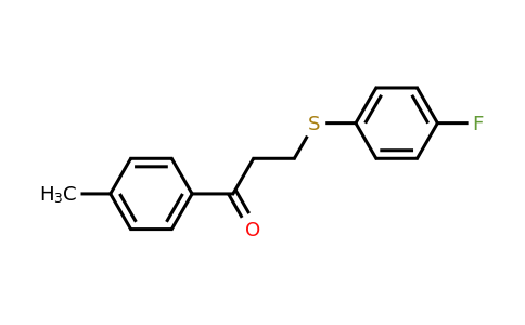 477334-40-0 | 3-((4-Fluorophenyl)thio)-1-(p-tolyl)propan-1-one