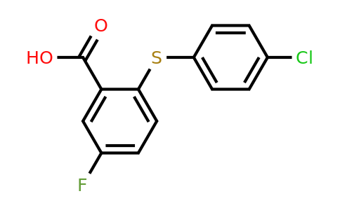 56096-90-3 | 2-((4-Chlorophenyl)thio)-5-fluorobenzoic acid