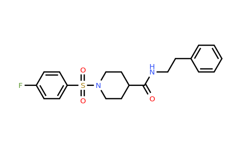 591226-92-5 | 1-[(4-fluorobenzene)sulfonyl]-N-(2-phenylethyl)piperidine-4-carboxamide