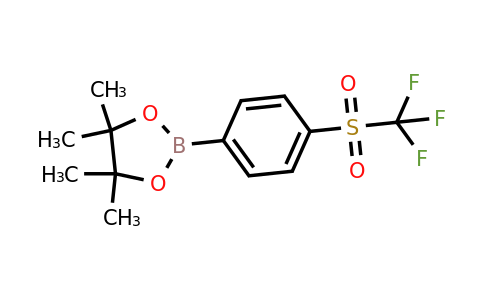 648904-89-6 | 4,4,5,5-Tetramethyl-2-(4-((trifluoromethyl)sulfonyl)phenyl)-1,3,2-dioxaborolane