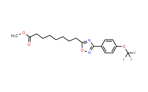 680216-05-1 | Methyl 8-{3-[4-(trifluoromethoxy)phenyl]-1,2,4-oxadiazol-5-yl}octanoate