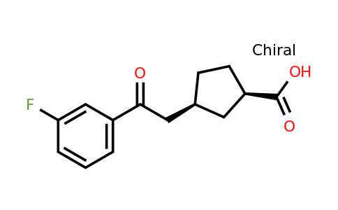 733740-37-9 | cis-3-[2-(3-Fluorophenyl)-2-oxoethyl]cyclopentane-1-carboxylic acid
