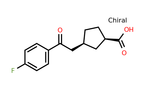 733740-38-0 | cis-3-[2-(4-Fluorophenyl)-2-oxoethyl]cyclopentane-1-carboxylic acid