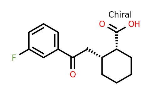736136-42-8 | cis-2-[2-(3-Fluorophenyl)-2-oxoethyl]cyclohexane-1-carboxylic acid