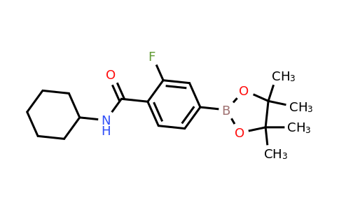 736989-95-0 | N-Cyclohexyl-2-fluoro-4-(4,4,5,5-tetramethyl-1,3,2-dioxaborolan-2-yl)benzamide
