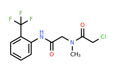 744227-38-1 | 2-Chloro-N-methyl-N-(2-oxo-2-((2-(trifluoromethyl)phenyl)amino)ethyl)acetamide