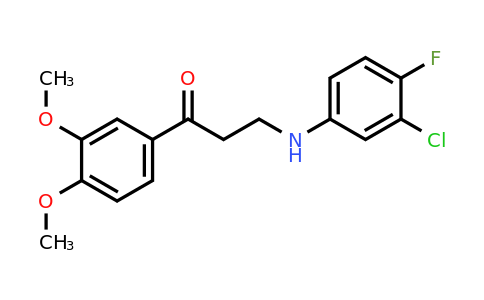 763119-57-9 | 3-((3-Chloro-4-fluorophenyl)amino)-1-(3,4-dimethoxyphenyl)propan-1-one