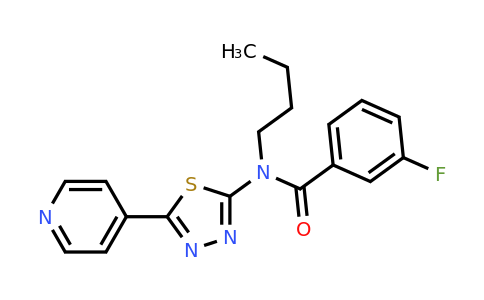 834892-59-0 | N-Butyl-3-fluoro-N-(5-(pyridin-4-yl)-1,3,4-thiadiazol-2-yl)benzamide
