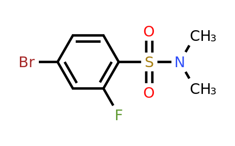 849357-53-5 | 4-Bromo-2-fluoro-N,N-dimethylbenzenesulfonamide