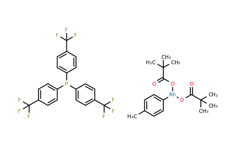 851530-57-9 | bis(2,2-dimethylpropanoyloxy)-(p-tolyl)rhodium; tris[4-(trifluoromethyl)phenyl]phosphane