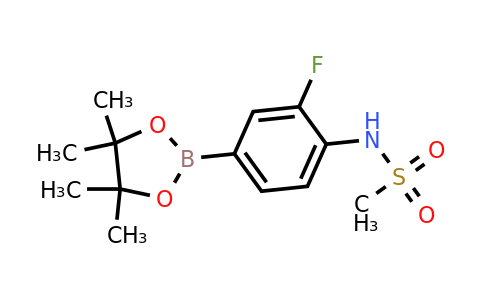 856898-43-6 | N-(2-Fluoro-4-(4,4,5,5-tetramethyl-1,3,2-dioxaborolan-2-yl)phenyl)methanesulfonamide