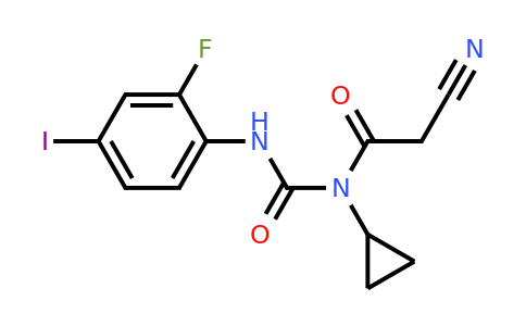 2-Cyano-N-cyclopropyl-N-((2-fluoro-4-iodophenyl)carbamoyl)acetamide
