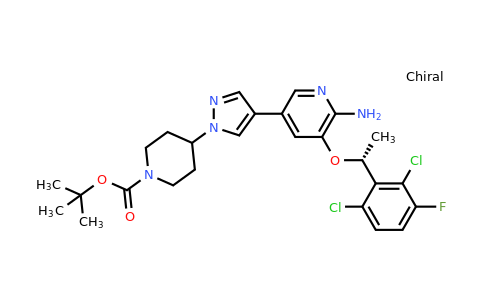 877399-51-4 | tert-butyl 4-[4-[6-amino-5-[(1R)-1-(2,6-dichloro-3-fluoro-phenyl)ethoxy]-3-pyridyl]pyrazol-1-yl]piperidine-1-carboxylate