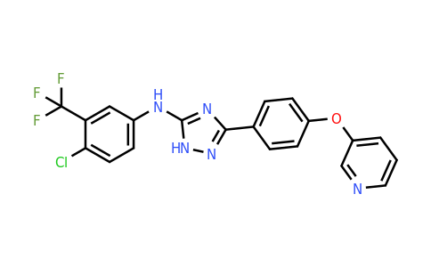 877874-59-4 | N-(4-Chloro-3-(trifluoromethyl)phenyl)-3-(4-(pyridin-3-yloxy)phenyl)-1H-1,2,4-triazol-5-amine