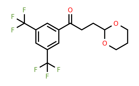 884504-38-5 | 1-(3,5-Bis(trifluoromethyl)phenyl)-3-(1,3-dioxan-2-yl)propan-1-one