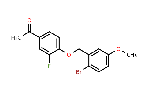 885949-81-5 | 1-(4-((2-Bromo-5-methoxybenzyl)oxy)-3-fluorophenyl)ethanone
