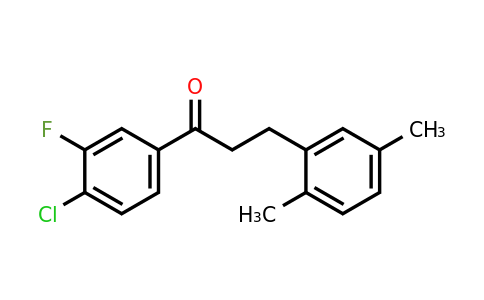 898753-69-0 | 4'-Chloro-3-(2,5-dimethylphenyl)-3'-fluoropropiophenone