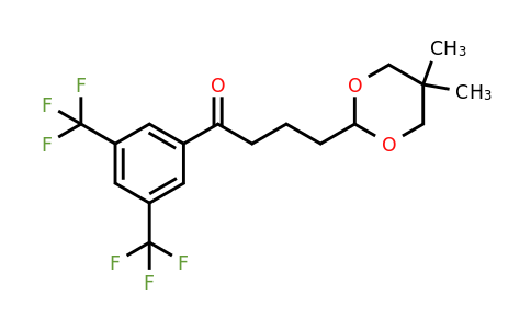 898755-91-4 | 1-(3,5-Bis(trifluoromethyl)phenyl)-4-(5,5-dimethyl-1,3-dioxan-2-yl)butan-1-one