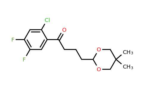 898757-32-9 | 2'-Chloro-4',5'-difluoro-4-(5,5-dimethyl-1,3-dioxan-2-yl)butyrophenone