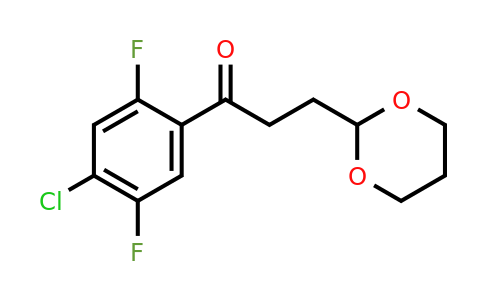 898757-38-5 | 4'-Chloro-2',5'-difluoro-3-(1,3-dioxan-2-yl)-propiophenone