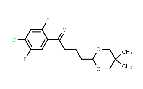 898757-41-0 | 4'-Chloro-2',5'-difluoro-4-(5,5-dimethyl-1,3-dioxan-2-yl)butyrophenone