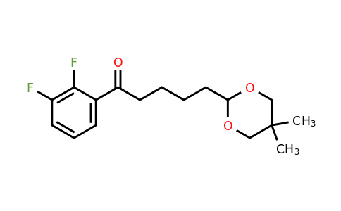 898786-80-6 | 2',3'-Difluoro-5-(5,5-dimethyl-1,3-dioxan-2-yl)valerophenone