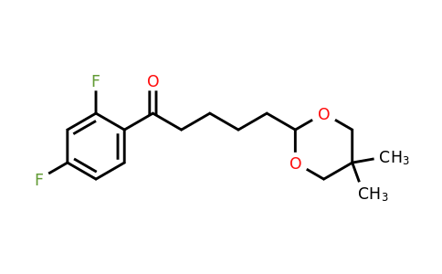 898786-85-1 | 2',4'-Difluoro-5-(5,5-dimethyl-1,3-dioxan-2-yl)valerophenone
