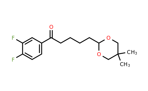 898786-99-7 | 3',4'-Difluoro-5-(5,5-dimethyl-1,3-dioxan-2-yl)valerophenone
