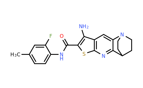 8-Amino-N-(2-fluoro-4-methylphenyl)-3,4-dihydro-2H-1,4-ethanothieno[2,3-b][1,5]naphthyridine-7-carboxamide